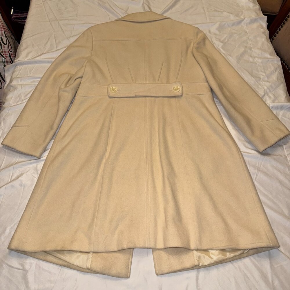 Kenneth Cole Winter Coat Size 16 80%Wool/20% Nylon Ivory Winter White - Picture 9 of 10
